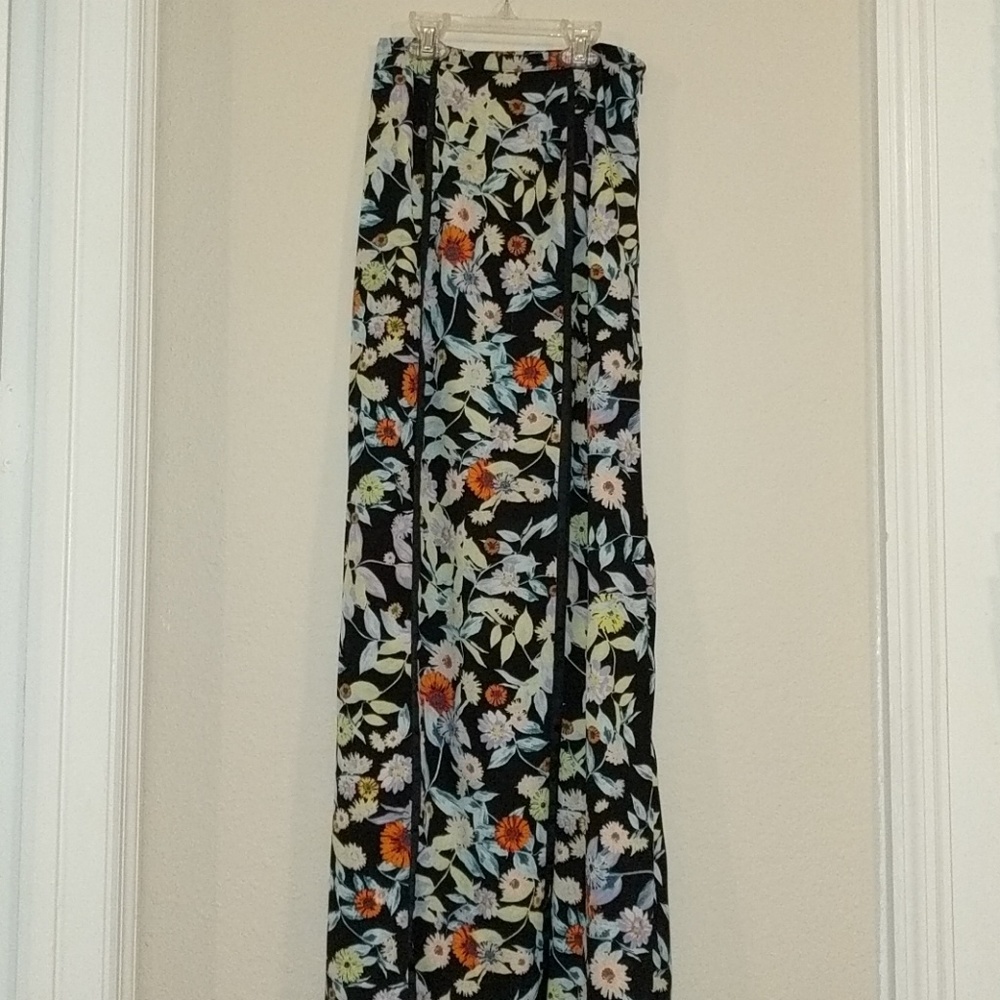Volcom Black Floral Maxi Skirt